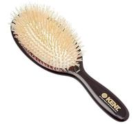 Kent Brushes Classic Shine Brosse à cheveux douce en poils purs - Idéal pour lisser les cheveux fins - Cheveux fins à fins - Brosse moyenne