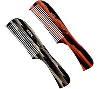 Kent Peigne à dents larges en graphite et écaille de tortue 10T - Peigne démêlant pour cheveux bouclés - Peigne à barbe/peigne démêlant pour homme