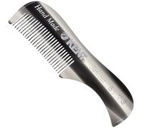 Kent Peigne de poche 81T graphite pour barbe et moustache - Taille XS - Denture fine - Pour le toilettage et le coiffage du visage - Coupe en acétate de cellulose - Poli à la main - Fabriqué à la main
