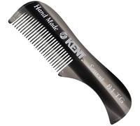 Kent Peigne de poche 81T graphite pour barbe et moustache - Taille XS - Denture fine - Pour le toilettage et le coiffage du visage - Coupe en acétate de cellulose - Poli à la main - Fabriqué à la main