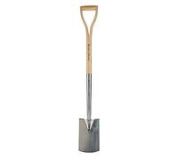 Kent & Stowe bêche de jardin - Pelle de jardinier en acier inoxydable pour les parterres, pelle de jardin avec manche en frêne, longueur : 104 cm