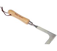 Kent & Stowe désherbeur manuel - Couteau grattoir en acier inoxydable, couteau pour gratter les joints avec manche en frêne, longueur : 28,5 cm