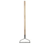 Kent & Stowe râteau pour enfants - Petit balai à feuilles pour enfants en acier inox, outil de jardin avec manche en frêne, longueur : 84 cm