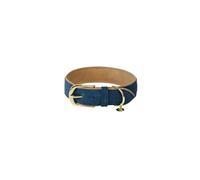Kentucky Dogwear Collier pour chien en cuir végétalien souple - Bleu foncé - XXS