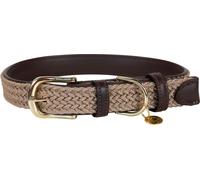 Kentucky Dogwear Plaited Nylon Dog Collar, Beige - M (50 cm)
