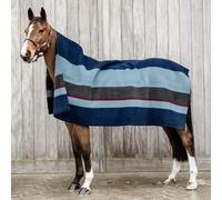 Kentucky Horsewear Abschwitzdecke Square Stripes Heavy Fleecedecke Marine/Grau 210x200cm