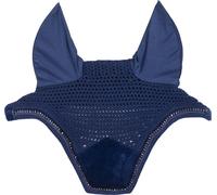 Kentucky Horsewear Bonnet Anti-Mouches Wellington "Velvet Pearls" - navy