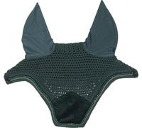 Kentucky Horsewear Bonnet Anti-Mouches Wellington "Velvet Pearls" - pine green