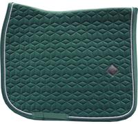 Kentucky Horsewear Chabraque de saut Velvet Chabraque en velours Tapis de selle vert foncé Full