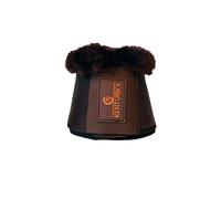 Kentucky Horsewear - Cloches en Cuir Marron - Cuir Synthétique avec Bord en Laine Marron - Taille L
