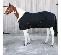 Kentucky Horsewear Couverture de concours 160g avec col en fourrure claire - noir
