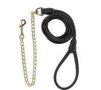 Kentucky Horsewear Longe Cuir Synthétique avec Chaîne, 270 cm - Noir