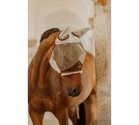 Kentucky Horsewear Masque Anti-Mouches 'Skin Friendly with ears', Silver - Sang chaud