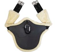 Kentucky Horsewear Sangle Bavette Anatomique en Fausse Fourrure, Noire - 145 cm