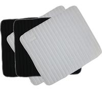 Kentucky Horsewear Sous-bandages de travail Lot de 4 45 x 30 cm - Noir/Blanc