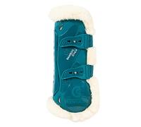 Kentucky Protection de membre Émeraude - Modèle : Bottes de tendon en peau de mouton végétal avec élastique en bambou - Taille : S