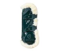Kentucky - Protège-tendons - Vegan Wool Bamboo Elastic Vert Foncé - s