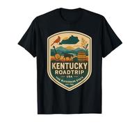 Kentucky Roadtrip Chemise Bluegrass USA Horse Banjo Barrel T-Shirt