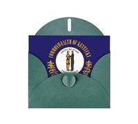 Kentucky State Flag Carte de vœux en papier nacré avec enveloppes pour mariage, fête, anniversaire