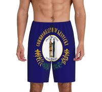 Kentucky State Flag Lot de 1 short de nuit pour homme avec poches latérales, coupe respirante, disponible en grand., Noir , XL