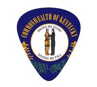 Kentucky State Flag Lot de 12 médiators de guitare par paquet, disponibles en 3 épaisseurs différentes, adaptés pour guitares électriques, ukulélés, etc.