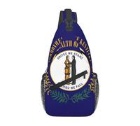 Kentucky State Flag Print Daily Crossbody Sling Bag Shoulder Backpack Chest Bag Daypacks for Outdoor Travel Casual