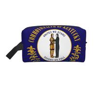 Kentucky State Flag Print Travel Makeup Portable Cosmetic Organizer Pouch Grande capacité Sac de rangement