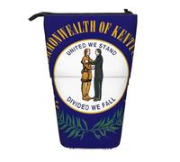 Kentucky State Flag Print Trousse télescopique grande capacité Pop Up Rangement Maquillage pour fournitures de bureau