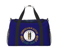 Kentucky State Flag Print Weekender Sac de voyage pour femme, noir, One Size
