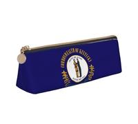 Kentucky State Flag Triangle Étui en cuir multifonction Sac de rangement portable pour maquillage et papeterie, blanc, One Size, Légères