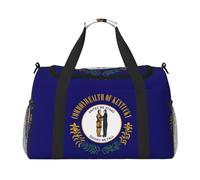Kentucky State Sac de nuit imprimé drapeau Sac de week-end Sac à main Sac de yoga Sac de sport Sac de sport Sac de sport Sac pour articles personnels pour Audlts, Noir , Taille unique