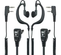 Kenwood 2 Pin Coiled Cables HeadsetTwo-Way RadiosCompatible with TI-F8 + Midland G10 G11V CT890 UV-82 UV5RASoftAir Safety Watch (2 Pieces)