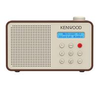 Kenwood CR-M25DAB Radio-réveil Dab+/FM avec ASA, Bluetooth 5.3, Double Alarme, minuterie de Sommeil, Batterie Li-ION, 30 préréglages, Jack 3,5 mm - Mocca