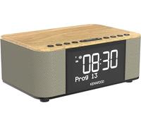 Kenwood CR-ST40DAB-M Radio-réveil stéréo avec 3 alarmes Dab+, FM, Bluetooth, USB, Fonction de Charge, Grand écran, 5 Niveaux d'intensité Variable, 6 W RMS, mémoire des Stations, Aspect Bois