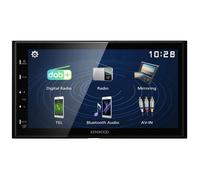 Kenwood Electronics DMX129DAB récepteur multimédia de voiture Noir 64 W Bluetoo