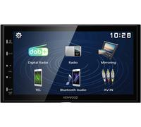Kenwood DMX129DAB Ampli-tuner multimédia 2 DIN kit mains libres bluetooth, tuner DAB+, connexion possible à une caméra de recul, port pour commande au volant