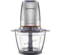 Kenwood EasyChop+ CHP62.400 SI Broyeur électrique à quatre lames en acier inoxydable, commande à une touche, broyeur à glace, bol de travail de 0,6 l, compatible lave-vaisselle, 500W, noir