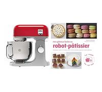 Kenwood kMix KMX750RD, Robot Pâtissier Multifonctions Avec Bol en Acier 5 L, 1000 Watt, Rouge & Mes Gâteaux Faciles - Classiques, Pâtes et Crèmes, Pains