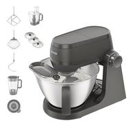 Kenwood Multi Tasker Mixeur multifonctionnel avec mixeur et robot culinaire, robot de cuisine, pâte 1,7 kg pour pain et pizza, dosseret gris (KHC30.050GY)