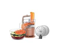 Kenwood MultiPro Compact - Processeur alimentaire avec Express Serve, lame en acier inoxydable, disques pour couper et râper, fonction Pulse, rouge argile (FDP23.140RD)