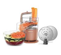 Kenwood MultiPro Compact - Processeur alimentaire avec Express Serve, lame en acier inoxydable, disques pour couper et râper, fonction Pulse, rouge argile (FDP23.140RD)