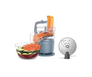 Kenwood MultiPro Compact Robot Multifonction avec Express Serve, Lame en Acier Inoxydable, Disques à Trancher et Râper, Fonction Pulse, Bleu Tempête (FDP23.130GY)