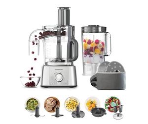 Kenwood MultiPro Express FDP65.820SI, Robot de Cuisine Multifonction avec Large Gamme d'Accessoires, Bol d'une Capacité de 3 L, 2 Vitesses Plus Pulse, 1000W, Argent