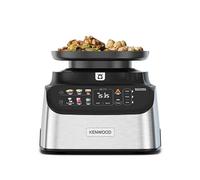 Kenwood MultiPro OneTouch FDM73.480SS Robot de cuisine compact et mixeur, 6 accessoires, 6 programmes automatiques, vitesse variable et fonction pulse, balance intégrée, 1000 W, argent