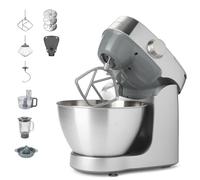 Kenwood Prospero+ KHC29A.O0SI Robot de Cuisine, Bol en Inox 4,3 L, avec Batteur K, Crochet et Fouet, Mixeur en Verre, Robot Culinaire 3 Disques, Presse Agrumes et Balance