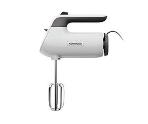 Kenwood QuickMix+ HMP50.000WH Batteur à main avec vitesse variable et fonction pulse avec crochet pétrisseur en acier inoxydable et fouet pour la cuisson et la cuisson, 650 W, blanc