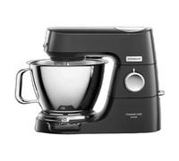 Kenwood Titanium Chef Baker Silver KVC85.004BK Mélangeur sur pied avec échelle intégrée, 3 crochets mélangeurs en acier inoxydable et fouet en caoutchouc, bols de 5 L et 3,5 L, 1200 W, noir