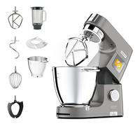 Kenwood Titanium Chef Patissier XL - Robot Pâtissier 1400W 7L Bol Chauffant | Balance Intégrée, Éclairage BowlBright, Modes Pâtisserie, Batteur K, Pétrin, Fouet, Batteur Souple, Argent, KWL90.034SI