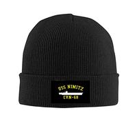 kenwozi USS Nimitz Cvn-68 Bonnet d'hiver chaud en tricot Noir, Noir , Taille unique