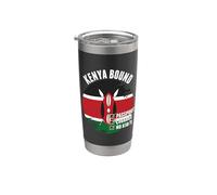 Kenya Bound Country Voyage Drapeau Kenyan Souvenir Vacances Gobelet isotherme en acier inoxydable double paroi
